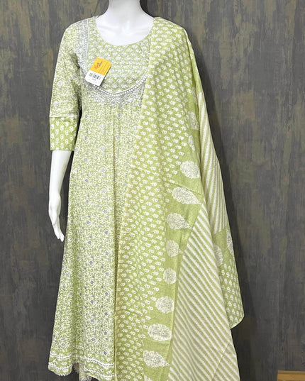 Cotton Long kurti with dupatta - Kurti Connection USA