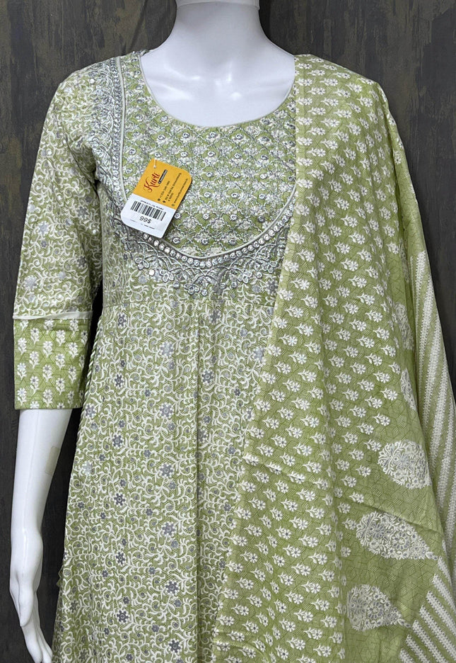 Cotton Long kurti with dupatta - Kurti Connection USA
