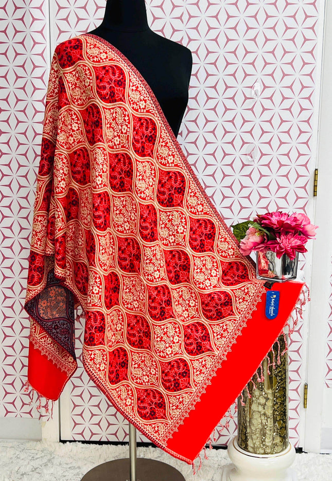 Woolen dupatta | pashmina shawl - Kurti Connection USA