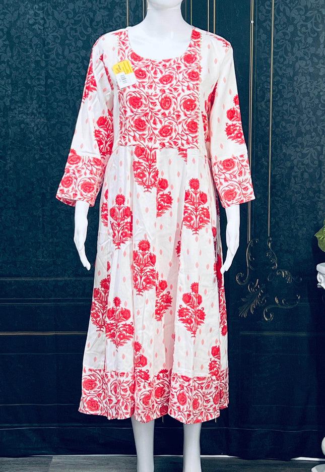 Soft cotton kurti | Jaipur cotton long kurtis - Kurti Connection USA
