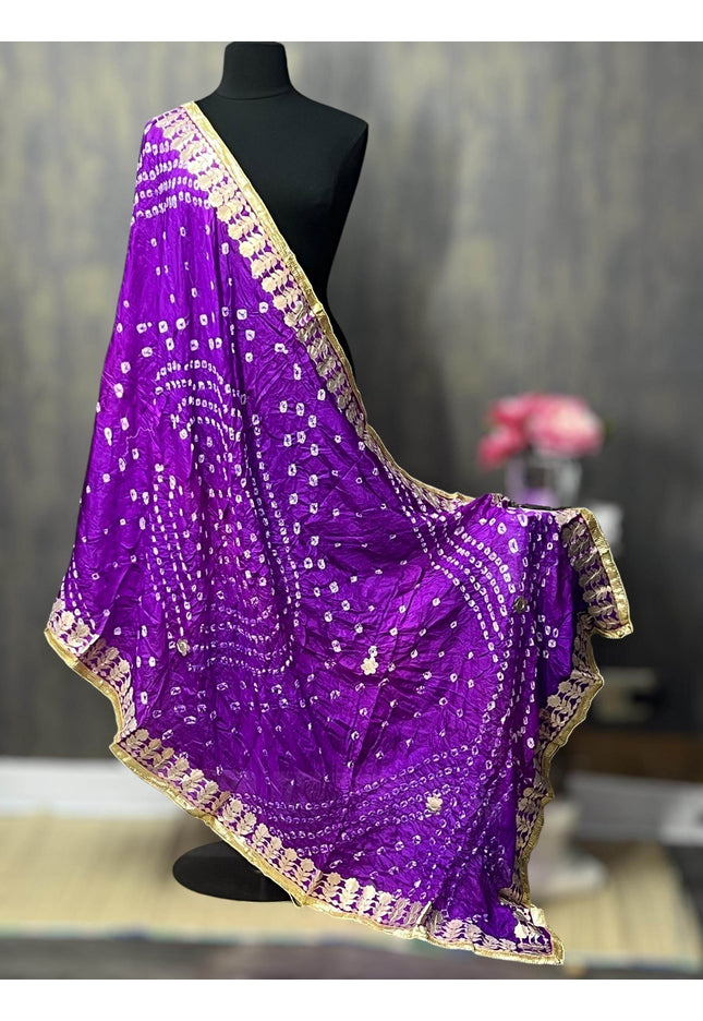 Bandhani dupattas with gota patti work - Kurti Connection USA