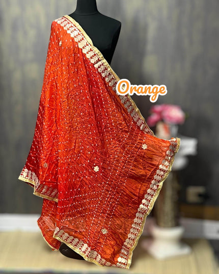 Bandhani dupattas with gota patti work - Kurti Connection USA