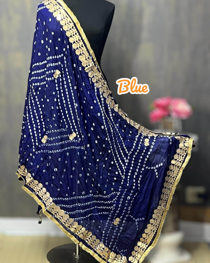 Bandhani dupattas with gota patti work - Kurti Connection USA