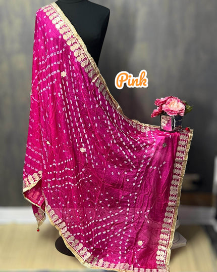 Bandhani dupattas with gota patti work - Kurti Connection USA