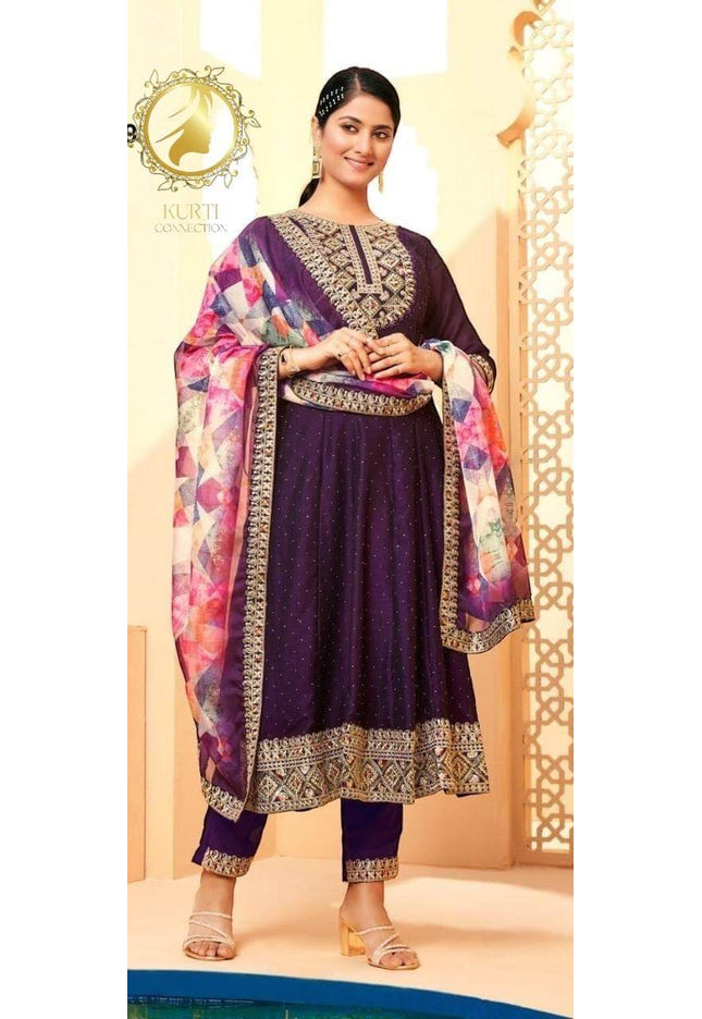 Silk kurti set | salwar suit - Kurti Connection USA