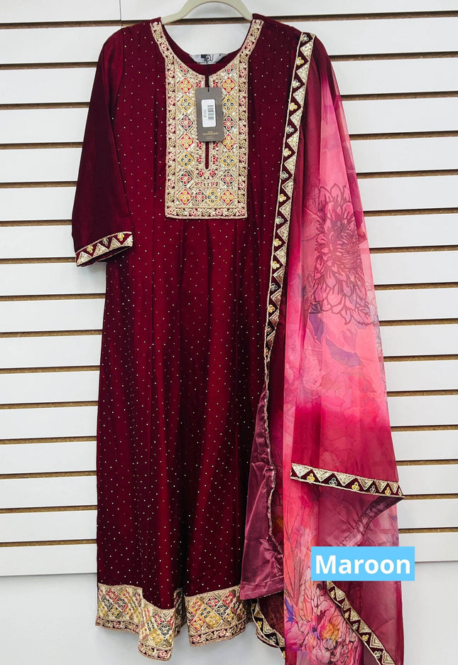 Silk kurti set | salwar suit - Kurti Connection USA