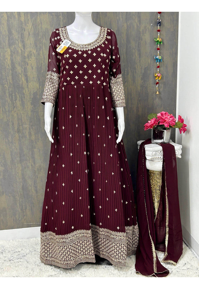 Party wear long kurti set - Kurti Connection USA