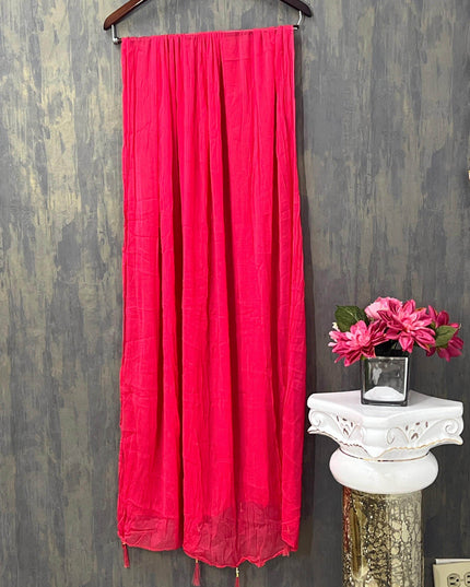 Chiffon dupatta | tomato red color dupatta - Kurti Connection USA