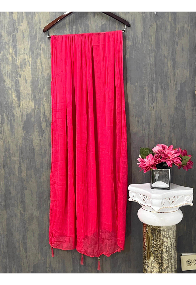 Chiffon dupatta | tomato red color dupatta - Kurti Connection USA