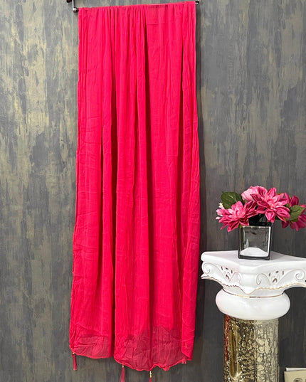 Chiffon dupatta | tomato red color dupatta - Kurti Connection USA