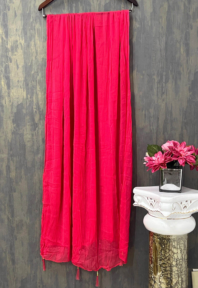 Chiffon dupatta | tomato red color dupatta - Kurti Connection USA