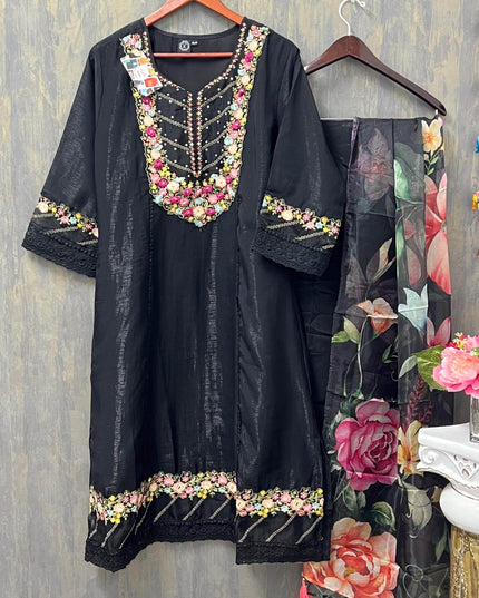Begum | Silk party wear suits | A line kurti sets - Kurti Connection USA