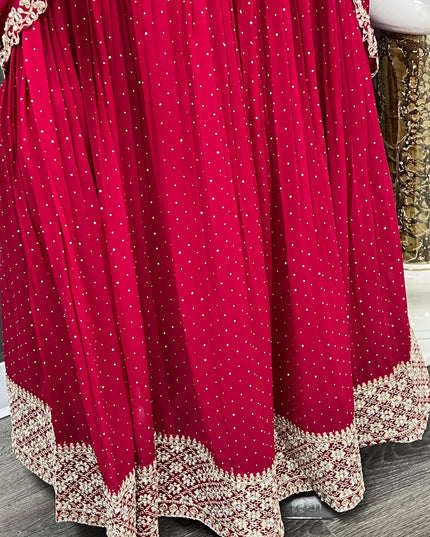 Party/ wedding wear Lehenga Choli set with pre draped dupatta / Lehenga saree - Kurti Connection USA