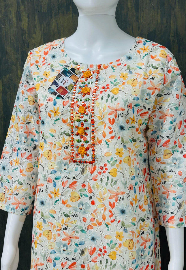 Hakoba cotton kurti - Kurti Connection USA