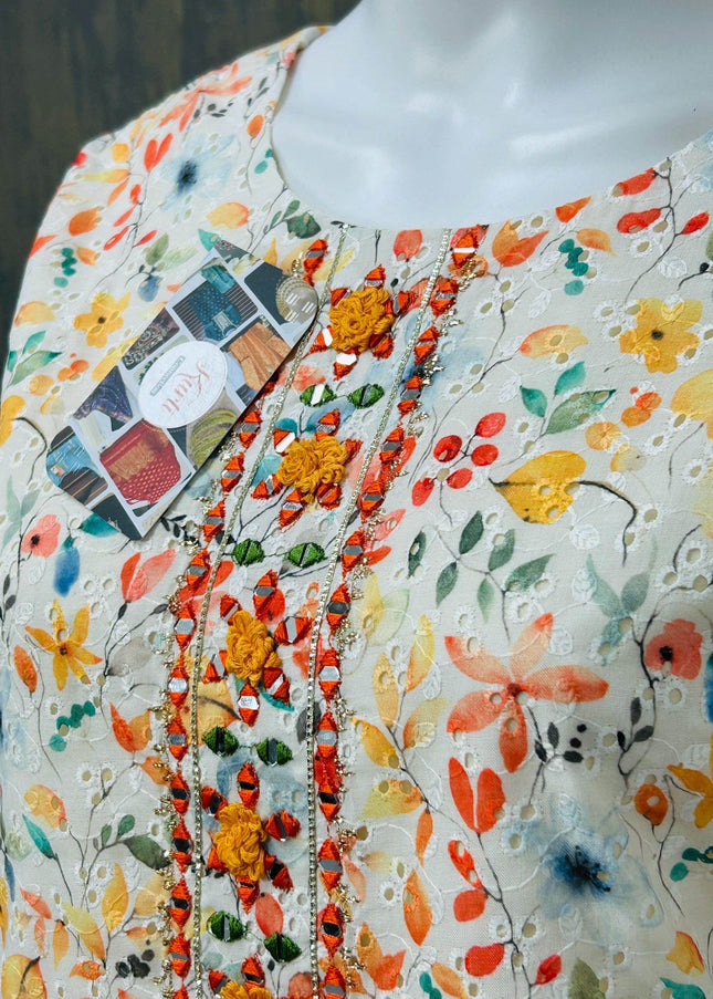 Hakoba cotton kurti - Kurti Connection USA