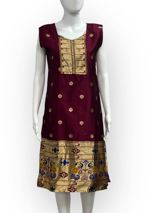 Paithani Silk Kurti - Kurti Connection USA