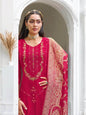 Linen silk Kurti set with banarasi dupatta - Kurti Connection USA