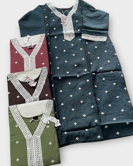 Silk cotton Kurti with full lining - Kurti Connection USA