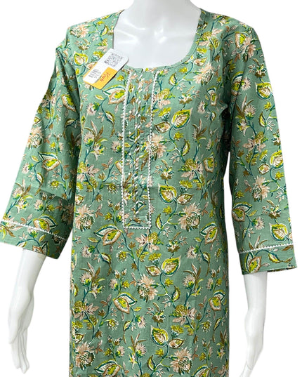 Mulmul cotton Kurti - Kurti Connection USA
