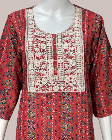Cotton Kurti pant set - Kurti Connection USA