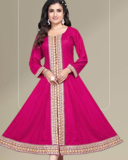 Soft cotton anarkali kurti - Kurti Connection USA