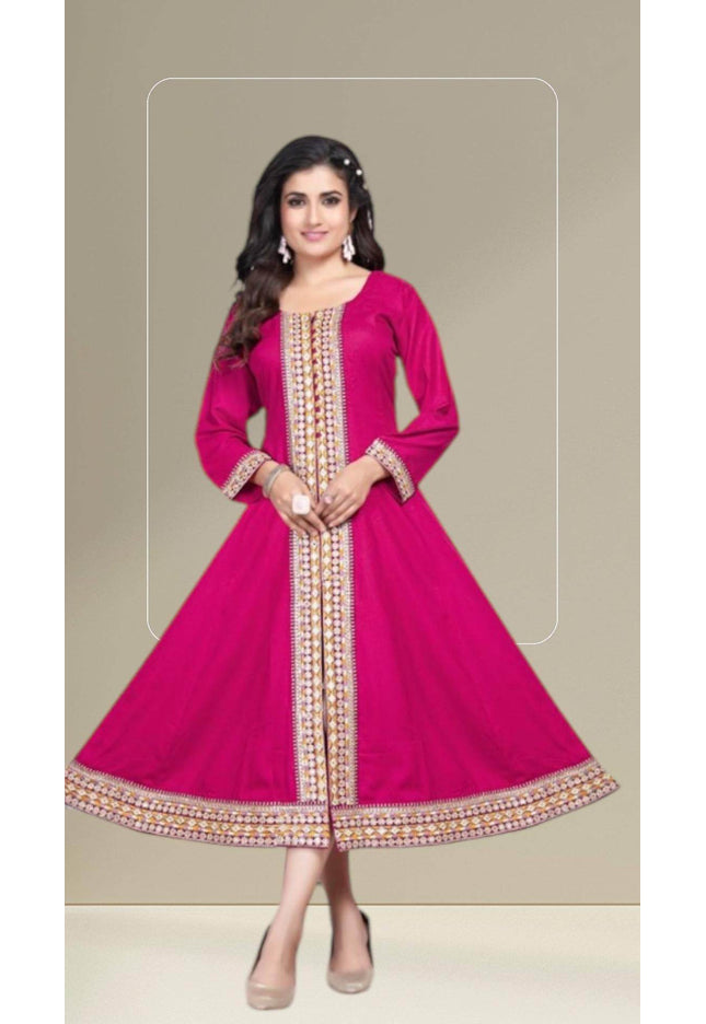 Soft cotton anarkali kurti - Kurti Connection USA