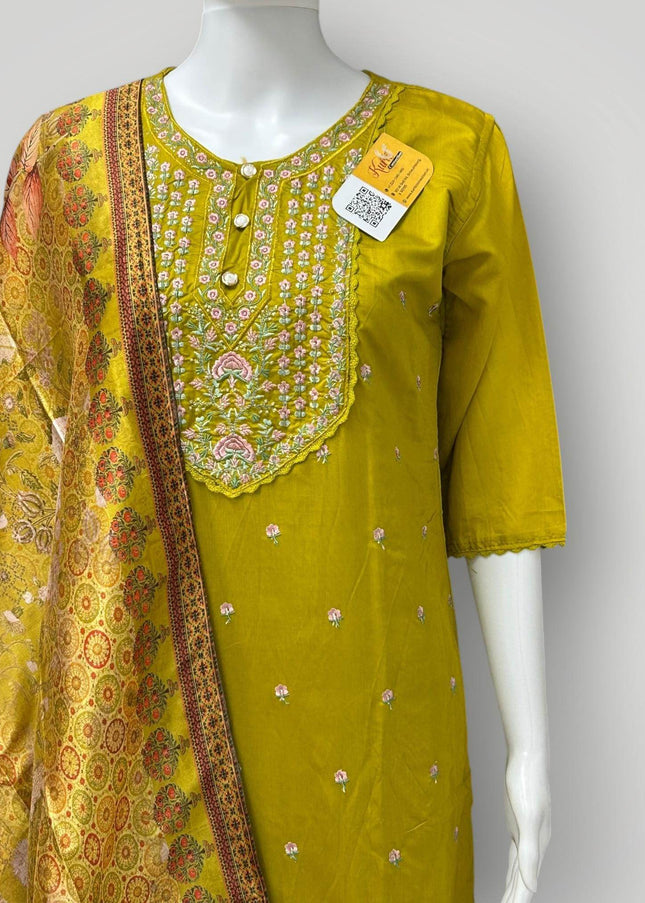 Silk kurti pant set - Kurti Connection USA