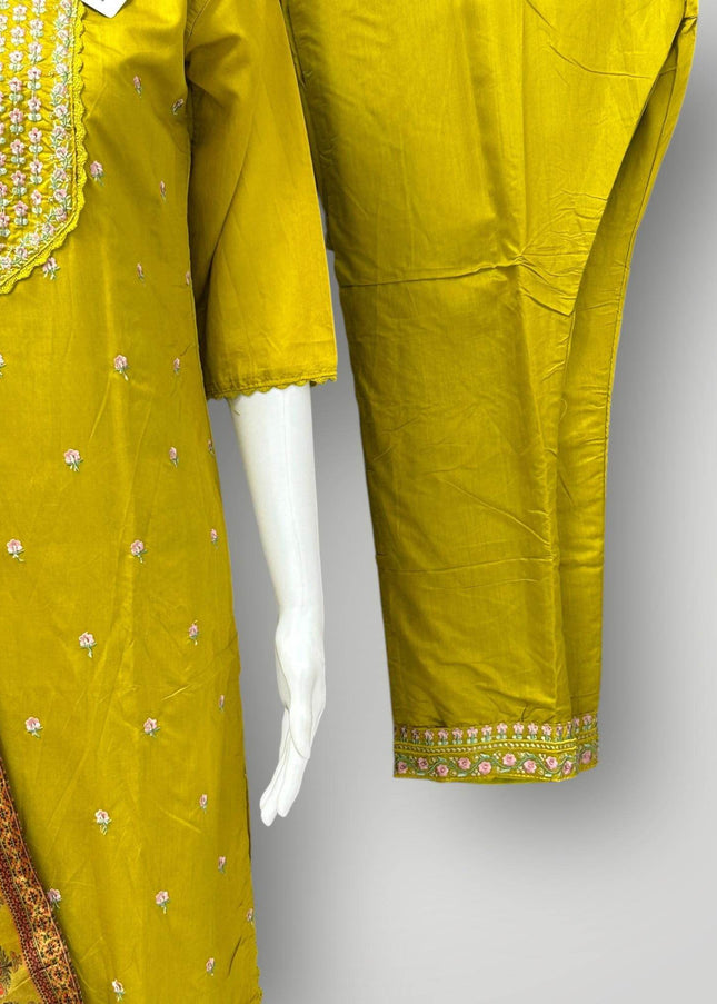 Silk kurti pant set - Kurti Connection USA