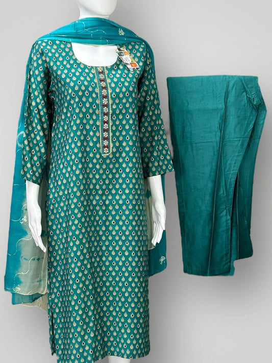 Modal silk kurti set - Kurti Connection USA
