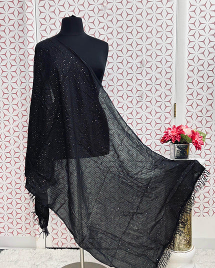 Black sequin dupatta - Kurti Connection USA