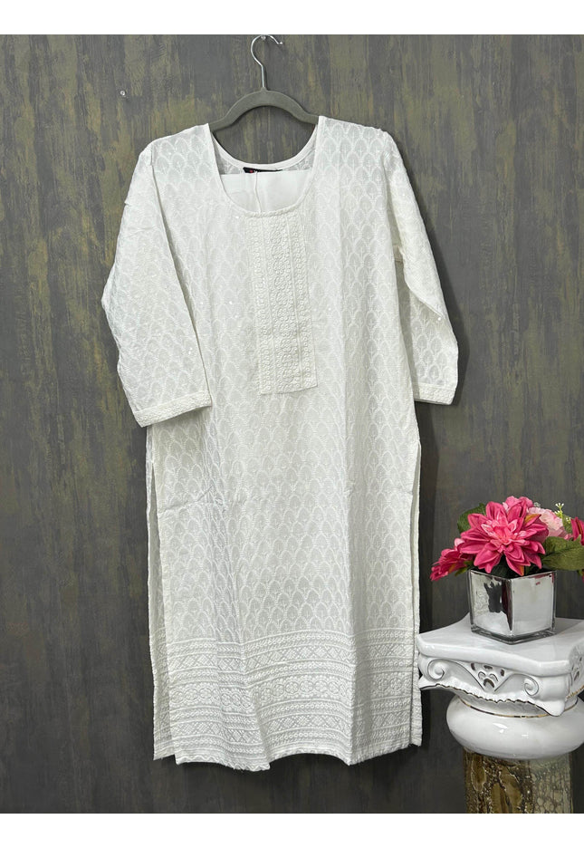 White Kurti set - Kurti Connection USA