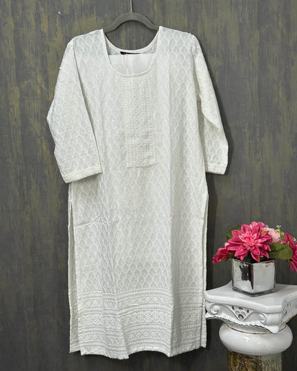 White Kurti set - Kurti Connection USA