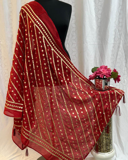 Maroon Dupatta - Kurti Connection USA