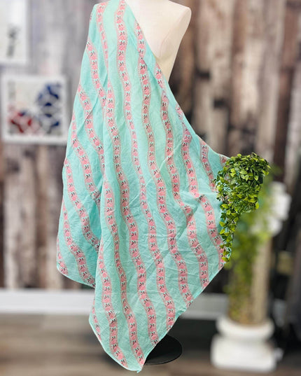 Printed cotton dupatta - Kurti Connection USA