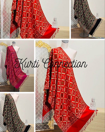 Pashmina shawl, woolen stole for women , woolen shawl, dupatta - Kurti Connection USA