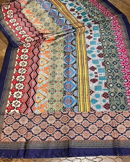 Tussar silk dupatta - Kurti Connection USA