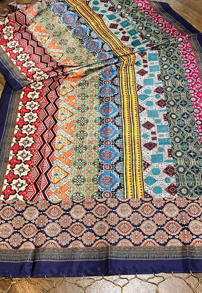 Tussar silk dupatta - Kurti Connection USA