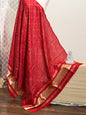 Bandhani print dupatta, cotton silk dupatta with bandhani print - Kurti Connection USA