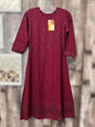 Chikankari kurtis for kids : wine color - Kurti Connection USA