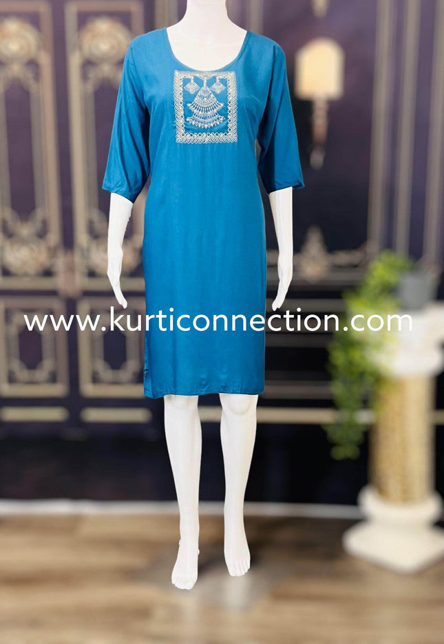 Rayon Kurti | Daily wear kurti - Kurti Connection USA