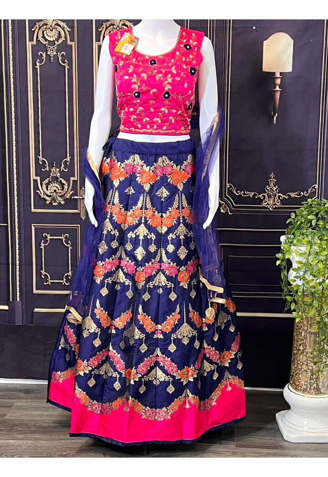Art silk lehenga Choli set - Kurti Connection USA