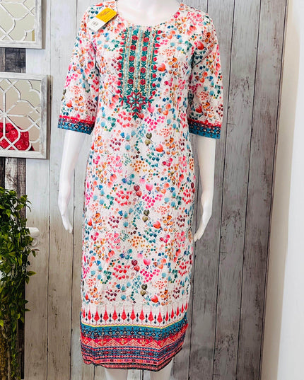 Chikankari kurti - Kurti Connection USA