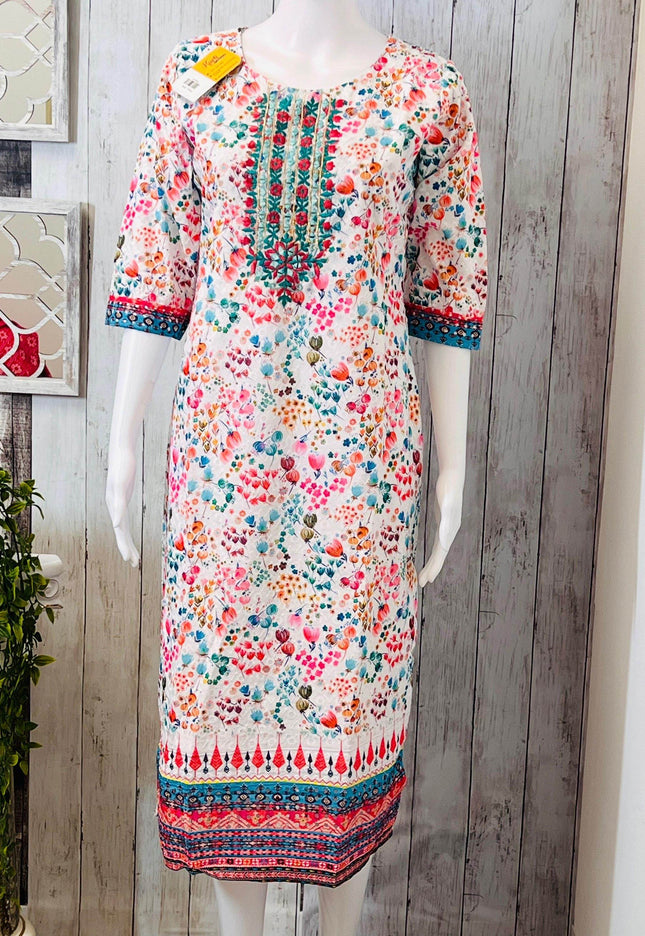 Chikankari kurti - Kurti Connection USA