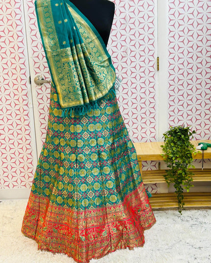 Silk lehenga set - Kurti Connection USA