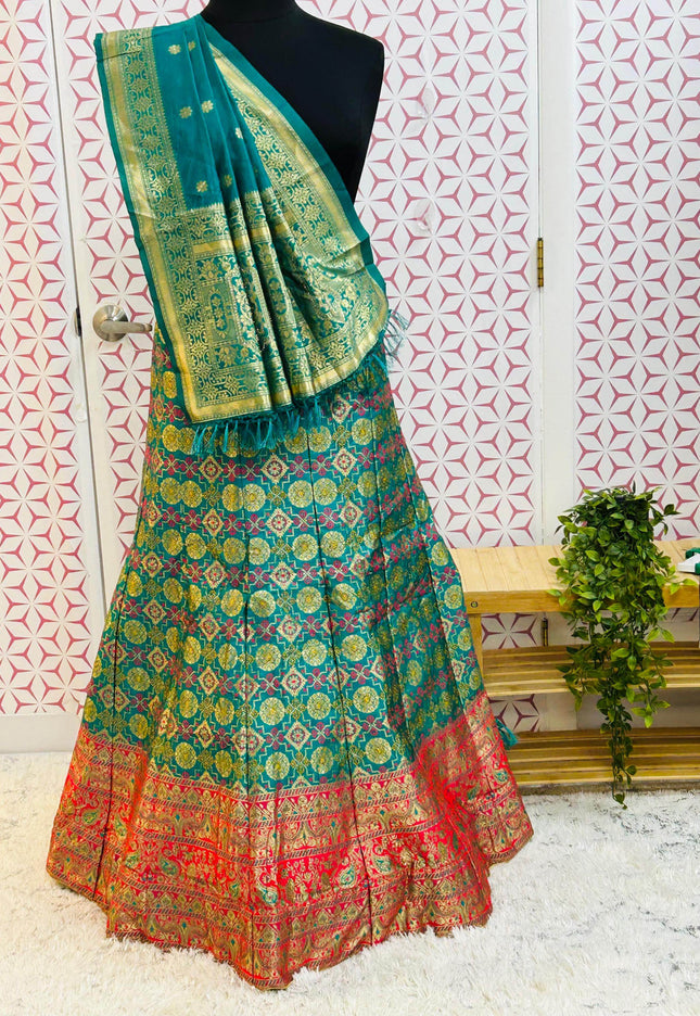 Silk lehenga set - Kurti Connection USA