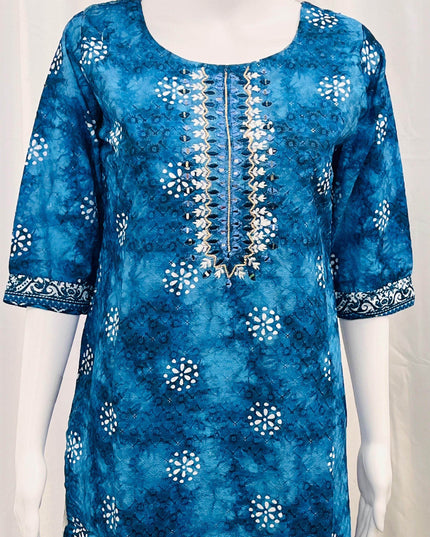 Cotton chikankari kurti - Kurti Connection USA