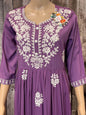 Violet : Chikankari kurti - Kurti Connection USA