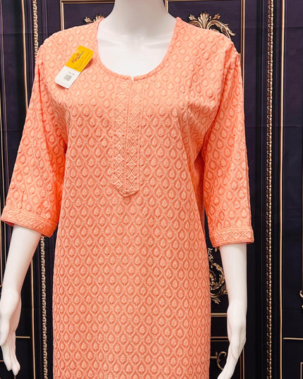 Chikankari kurtis - Kurti Connection USA