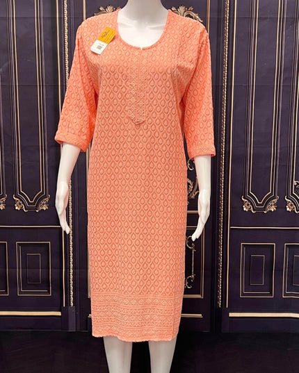 Chikankari kurtis - Kurti Connection USA