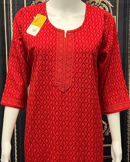 Chikankari kurtis - Kurti Connection USA